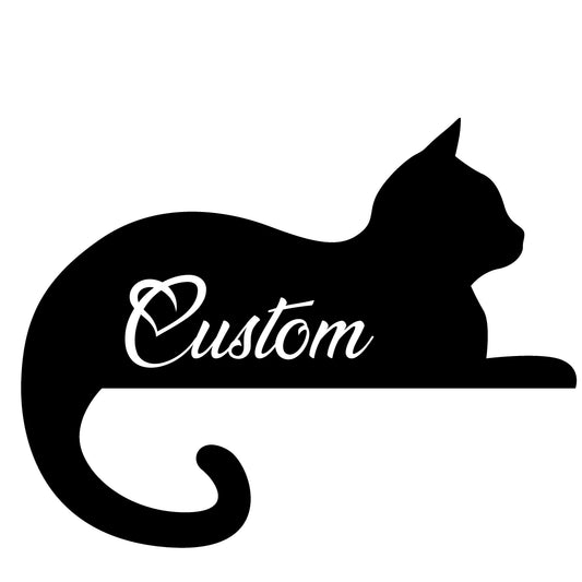 Custom metal cat sign