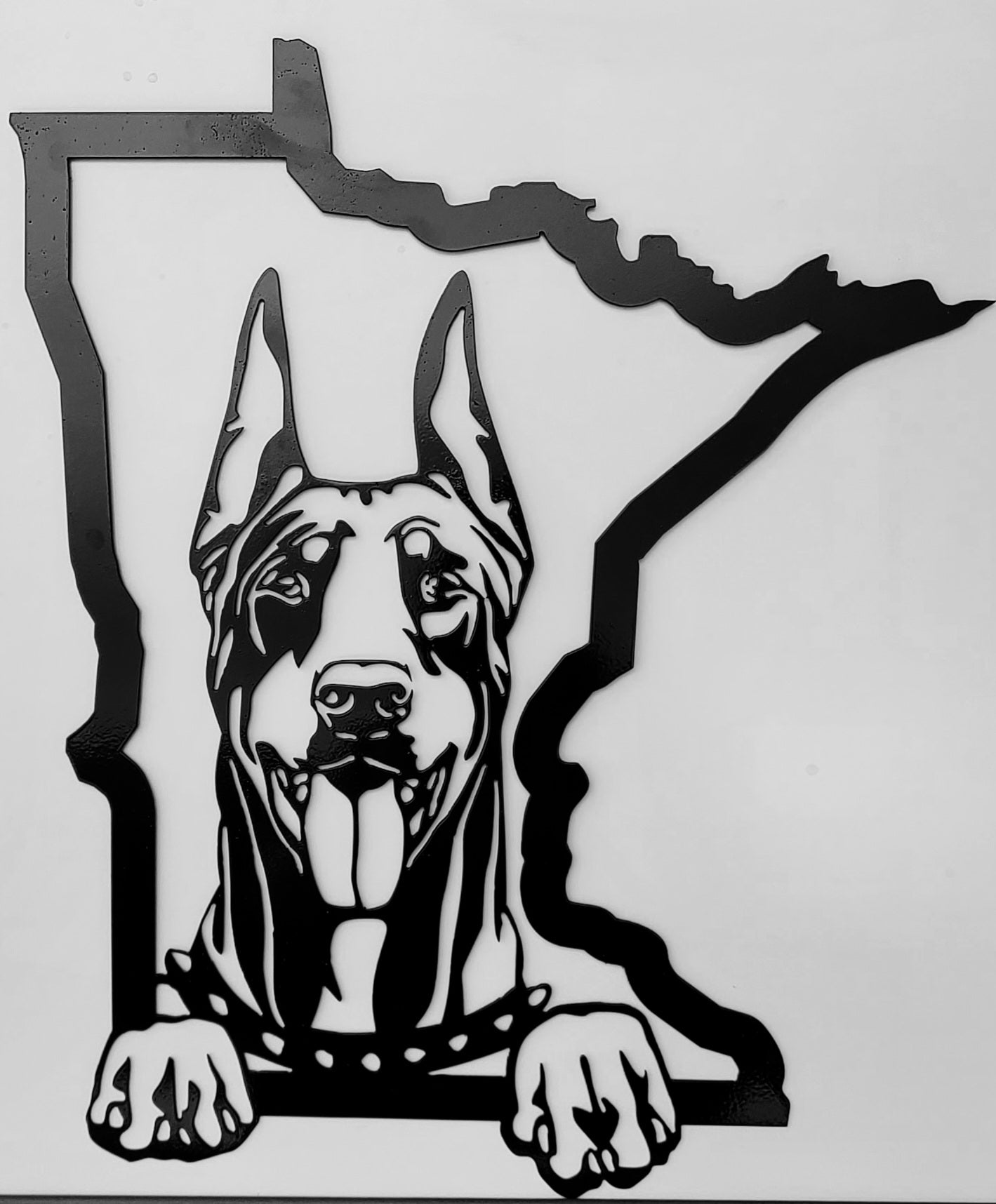 Metal Minnesota Doberman sign