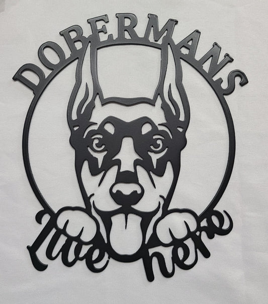 Black Dobermans Live Here