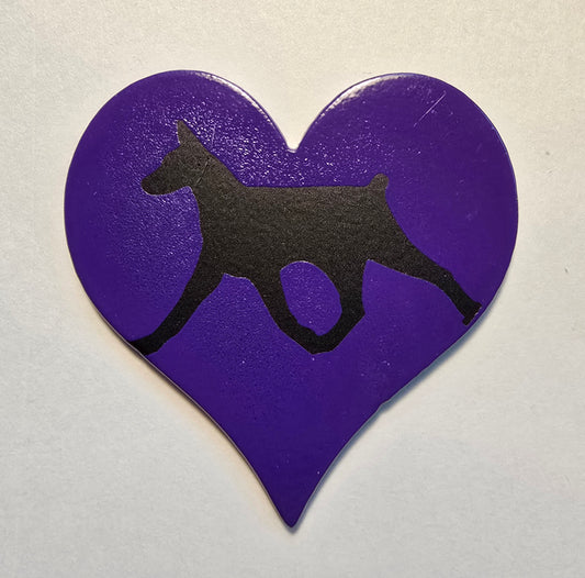 Purple Doberman magnet