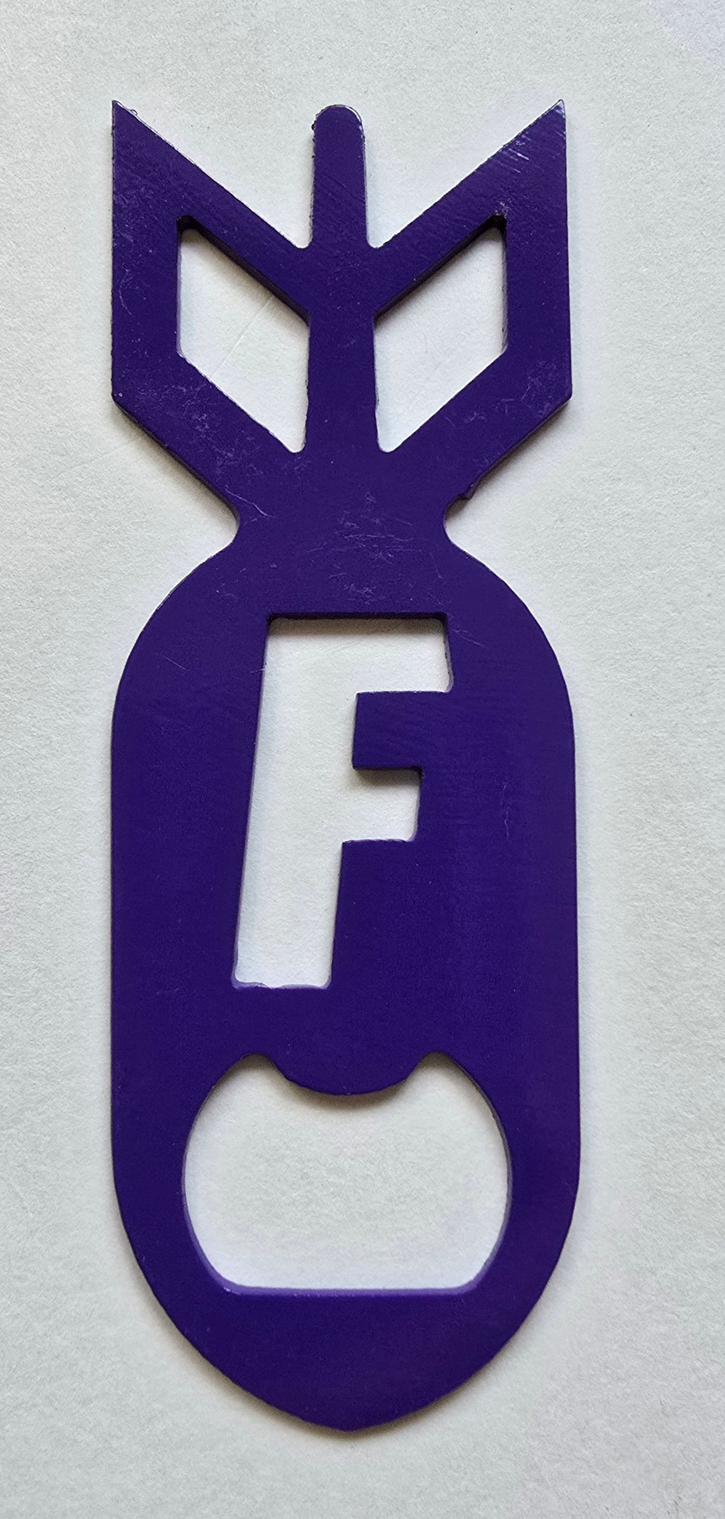 Purple "F Bomb" Bottle opener