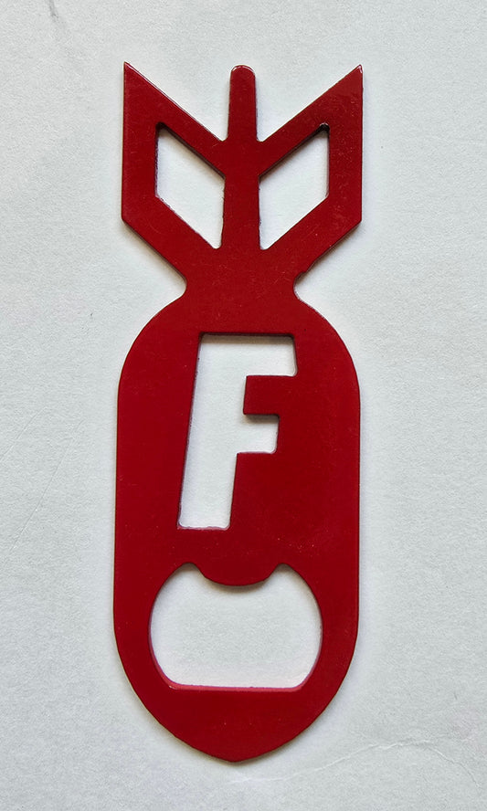 Red "F Bomb" Bottle opener