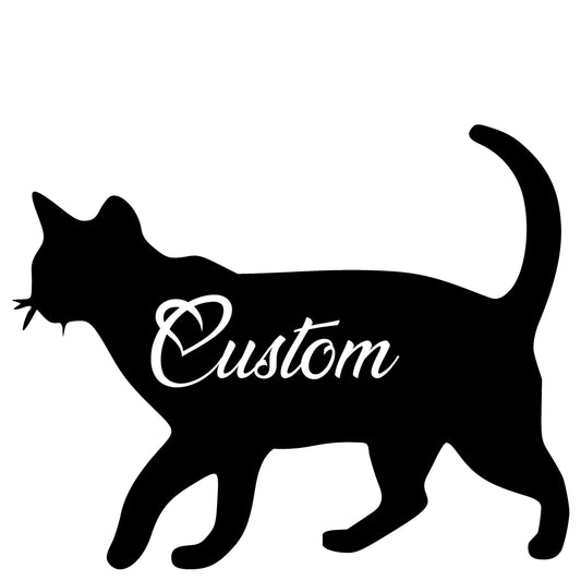 Custom metal cat sign