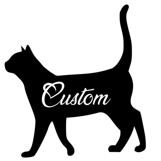 Custom metal cat sign