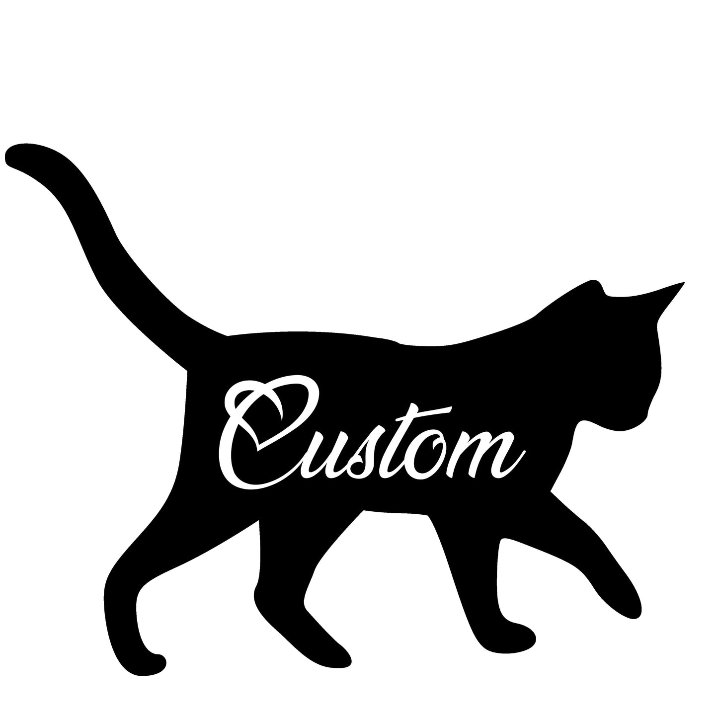 Custom metal cat sign