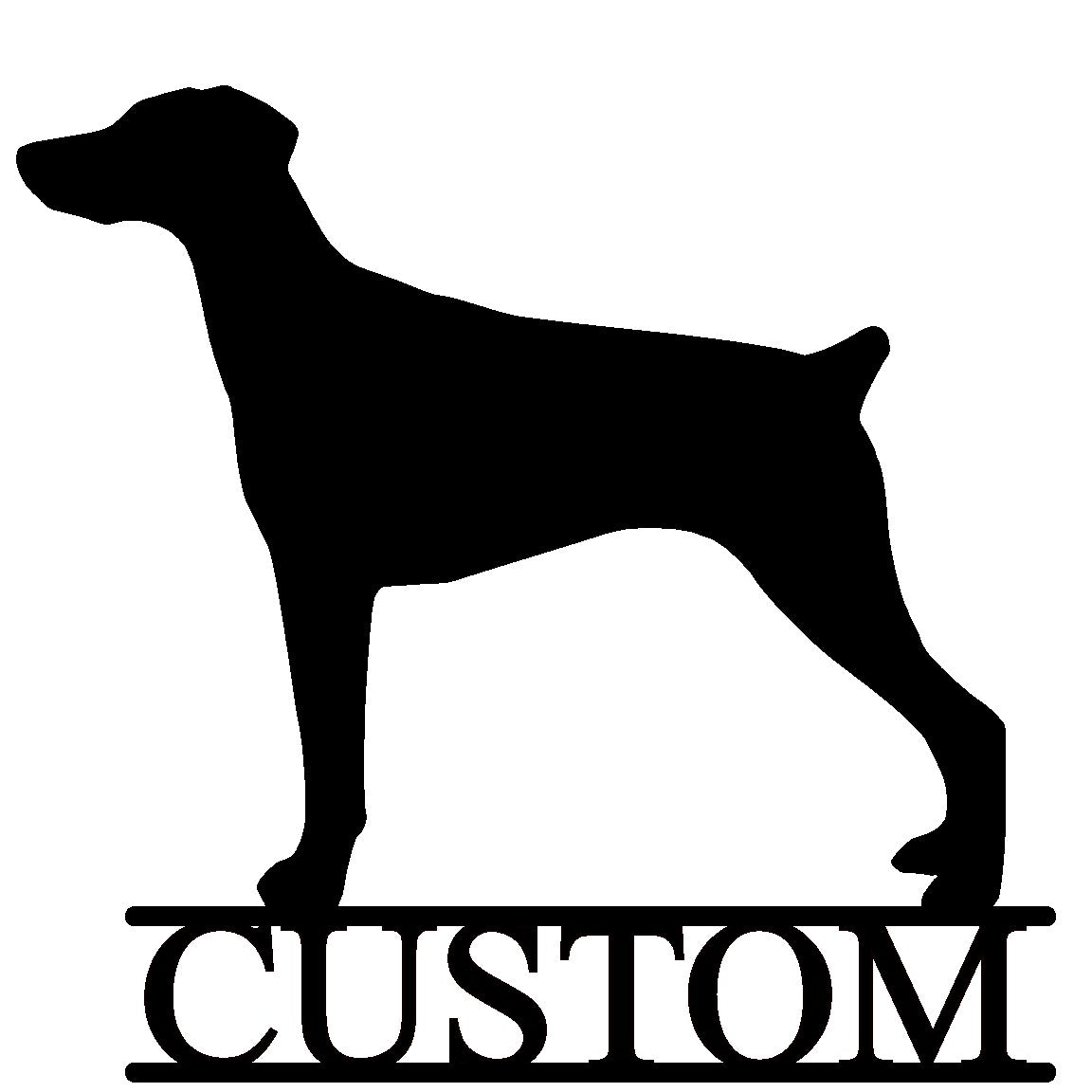 Doberman (natural ears) - Personalized Sign