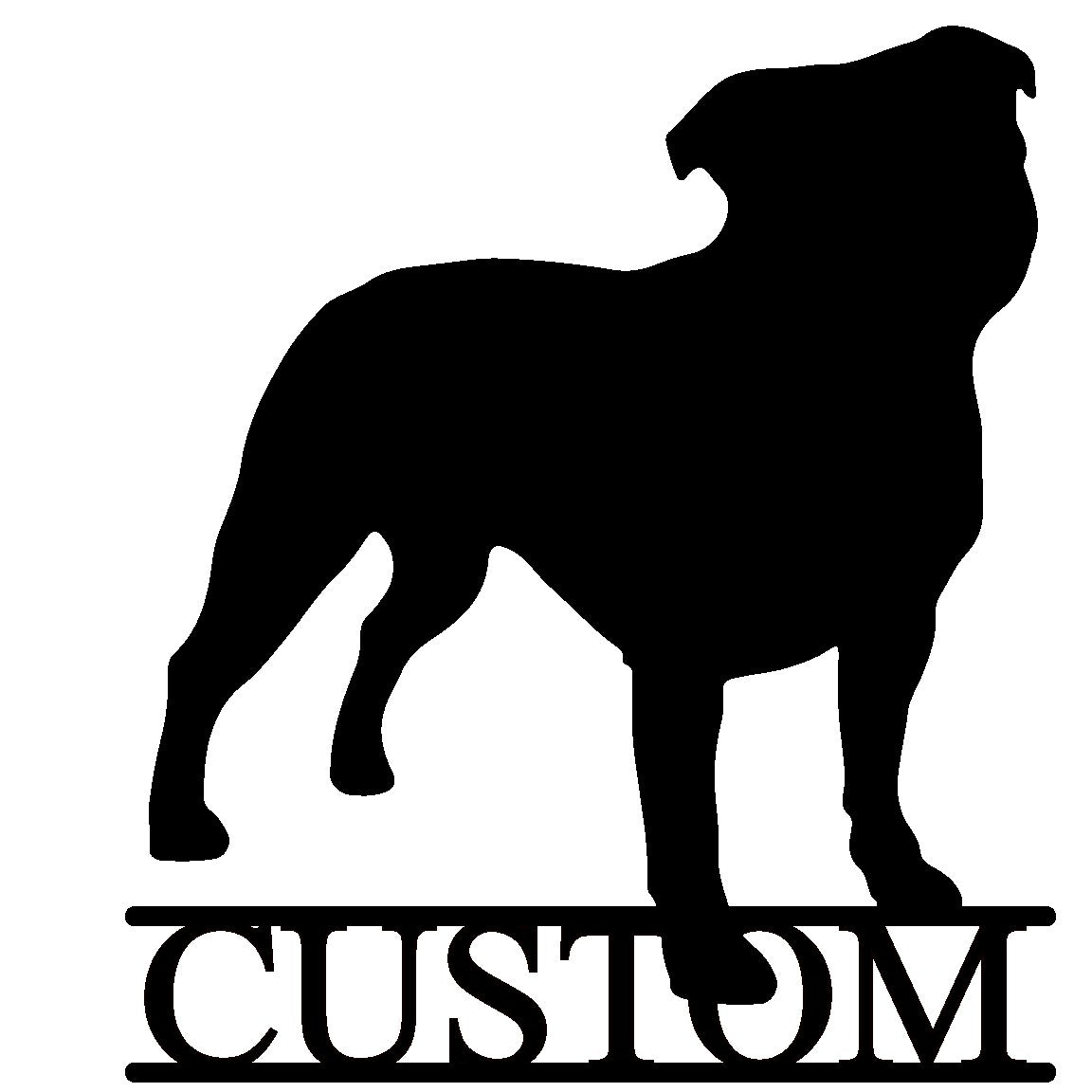 Staffordshire Bull Terrier - Personalized Sign
