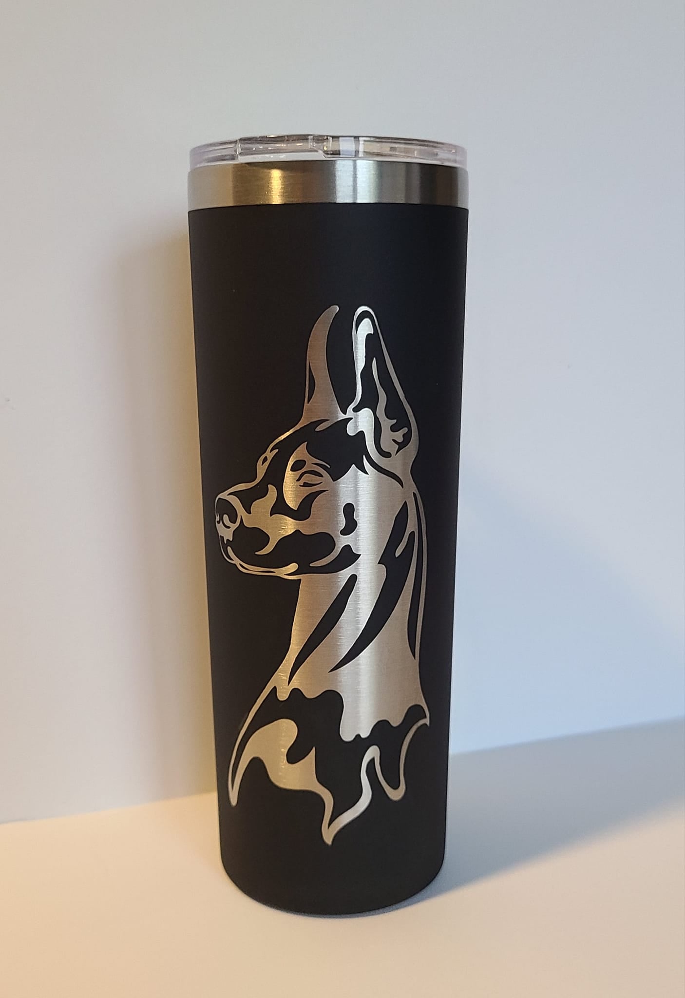 20oz Skinny Tumbler - Black Dobe